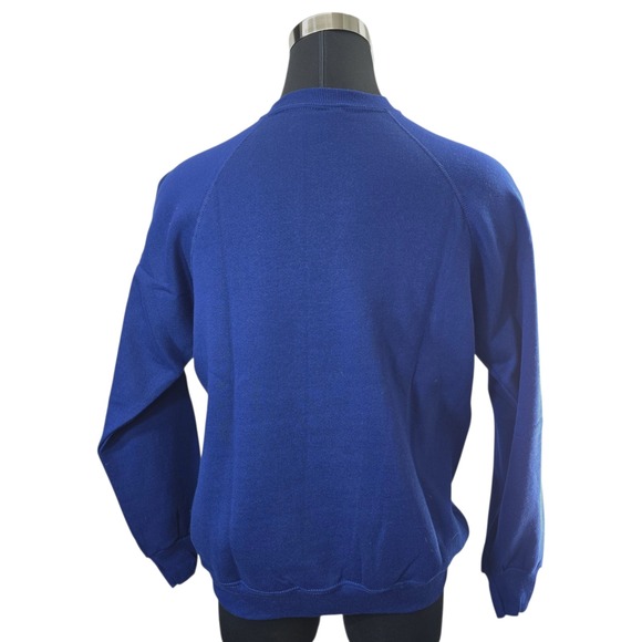 Lee Royal Blue Cotton Blend Crew Neck Long Sleeve Sweatshirt XL Made in USA - Picture 4 of 9